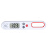 Sulankstomas virtuvinis termometras su LCD ekranu, iki 300 °C, baltas, 15 × 2,8 × 3 cm