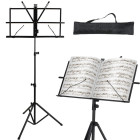 Reguliuojamas sulankstomas natų stovas su dėklu, 130cm