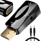 VGA į HDMI keitiklis su 3,5 mm garso kabeliu, 06305