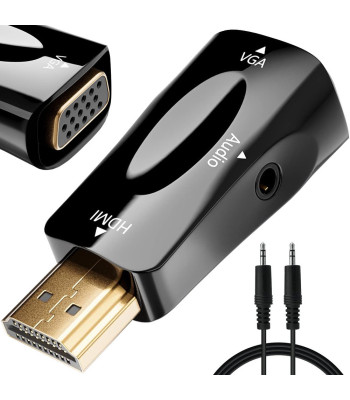 VGA į HDMI keitiklis su 3,5 mm garso kabeliu, 06305