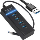 USB 3.0 šakotuvas su 4 prievadais, 10,5 × 4 × 2,5 cm