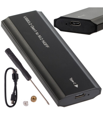 M.2 SATA NGFF SSD disko dėklas-adapteris, USB 3.1 Type-C, 2230–2280 mm