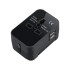 Universalus kelioninis kištukų adapteris su 2 USB jungtimis UK, USA, EU ir AUS lizdams, 7,5cm x 5cm x 4cm