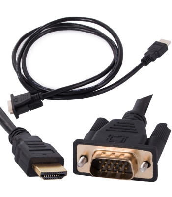 Kabelis vga–hdmi su paauksuotomis jungtimis, full hd, 1,3m