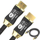 Itin spartus HDMI kabelis su paauksuotais kontaktais, HDMI 2.1, 8K 60Hz, 4K 120Hz, 1,5 m