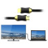 Didelės spartos HDMI kabelis su paauksuotais kontaktais ir nailono pyne, HDMI 2.1, 2m