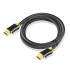 Didelės spartos HDMI kabelis su paauksuotais kontaktais ir nailono pyne, HDMI 2.1, 2m