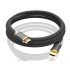 Didelės spartos HDMI kabelis su paauksuotais kontaktais ir nailono pyne, HDMI 2.1, 2m