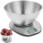 Elektroninės virtuvinės svarstyklės su metaliniu dubeniu, 5 kg / 1 g