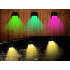 Saulės energija įkraunamas LED RGB lauko šviestuvas su sutemų jutikliu, 9cm x 8,5cm x 6cm
