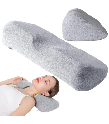 Profiliuota ergonominė ortopedinė putų pagalvė miegui, balta, 45cm x 16cm x 10cm