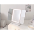Kosmetinis LED makiažo veidrodis su apšvietimu, sulankstomas, didinantis 2x ir 3x, 35 cm × 20 cm (sulankstytas)