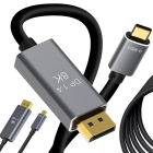 Vaizdo ir garso kabelis DisplayPort–USB-C 1.4, 1,8 m