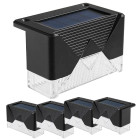 Saulės LED lauko šviestuvai su prieblandos jutikliu, 4 vnt., 8 × 5 cm