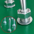 Aeratoriai vejai – batų užmaunamos platformos su metaliniais dygliais, 2 vnt., 29 × 13 cm