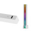 RGB LED šviesos juosta, reaguojanti į garsą, su akumuliatoriumi, 181mm x 16mm x 18mm