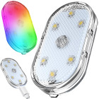 Belaidė RGB LED lemputė automobilio salonui su jutikliniu valdymu, 6 LED, 5,5 × 2,5 cm