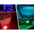 Belaidė RGB LED lemputė automobilio salonui su jutikliniu valdymu, 6 LED, 5,5 × 2,5 cm