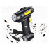 Automobilinis kompresorius su pripūtimo pistoletu ir antgaliais, 12V, 120W, 10 bar, LED