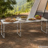 Sulankstomas turistinis ir sodo stalas lagaminas 180 × 60 cm