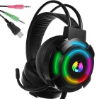Laidinės žaidimų ausinės su mikrofonu ir RGB LED apšvietimu, 5.1