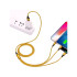 USB įkrovimo kabelis 3 viename su Lightning, Micro USB ir Type-C jungtimis, 1,2 m