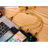 USB įkrovimo kabelis 3 viename su Lightning, Micro USB ir Type-C jungtimis, 1,2 m
