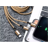 USB įkrovimo kabelis 3 viename su Lightning, Micro USB ir Type-C jungtimis, 1,2 m