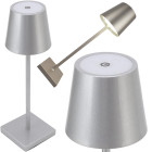 Jutiklinė belaidė LED stalinė naktinė lempa, 3 šviesos atspalviai, USB, 38 cm