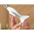 Nerūdijančiojo plieno gua sha masažuoklis su rutuliuku veidui ir kūnui, 13 × 7 cm