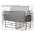 Metalinė sieninė lentynėlė-organizatorius su vieta servetėlėms ir 3 kabliukais, loft stiliaus, 25 × 37 × 13 cm