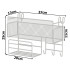 Metalinė sieninė lentynėlė-organizatorius su vieta servetėlėms ir 3 kabliukais, loft stiliaus, 25 × 37 × 13 cm