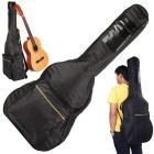 Klasikinės ir akustinės gitaros dėklas su kišenėmis, reguliuojamais diržais ir rankena