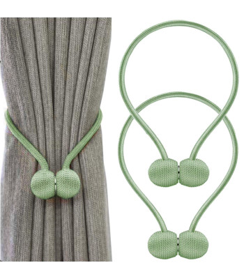 Magnetiniai užuolaidų laikikliai, žali, 2 vnt., 45 cm