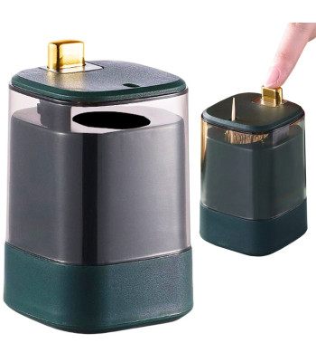 Automatinis dantų krapštukų dozatorius, žalias, 8,5 × 6 × 6 cm