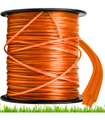 Pjovimo valas žoliapjovei, žvaigždutės profilio, oranžinis, 2,4 mm, 155 m