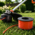 Pjovimo valas žoliapjovei, žvaigždutės profilio, oranžinis, 2,4 mm, 155 m