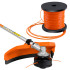 Pjovimo valas žoliapjovei, žvaigždutės profilio, oranžinis, 2,4 mm, 155 m