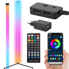 Kampinė pastatoma RGB LED grindų lempa su programėle, 150 cm