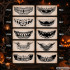 Laikina „Halloween“ tatuiruotė su pabaisos burna ir aštriais dantimis, 12 × 5 cm