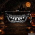 Laikina „Halloween“ tatuiruotė su pabaisos burna ir aštriais dantimis, 12 × 5 cm