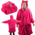Šiltas, storas oversize džemperis-pledas su gobtuvu, 2 viename, XL