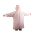 Šiltas rožinis džemperis-antklodė su gobtuvu, 2 viename, oversize, XL