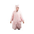 Šiltas rožinis džemperis-antklodė su gobtuvu, 2 viename, oversize, XL