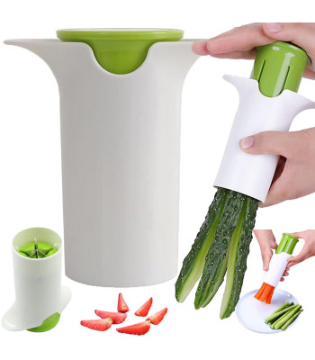 Rankinė daržovių ir vaisių pjaustyklė, pjaustanti į 6 dalis (11,5 cm, Ø 4,5 cm)