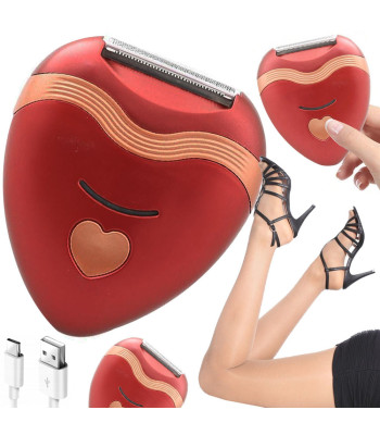 Moteriškas kūno epiliatorius bikini zonai, kojoms ir pažastims, įkraunamas per USB, 8 × 7 cm