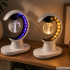 Oro drėkintuvas ir aromaterapinis difuzorius su LED naktine lempute bei vabzdžių atbaidymo funkcija, USB, 20 × 15,5 × 9,5 cm