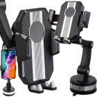 Automobilinis telefono laikiklis su siurbtuku, juodas, 30 cm