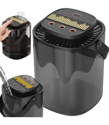 Oro drėkintuvas ir aromaterapinis difuzorius su RGB apšvietimu, USB, 3000 ml, 21 × 14,5 cm