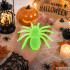 Fluorescenciniai žali vorai – „Halloween“ dekoracija, 2 vnt., 11 × 7 cm